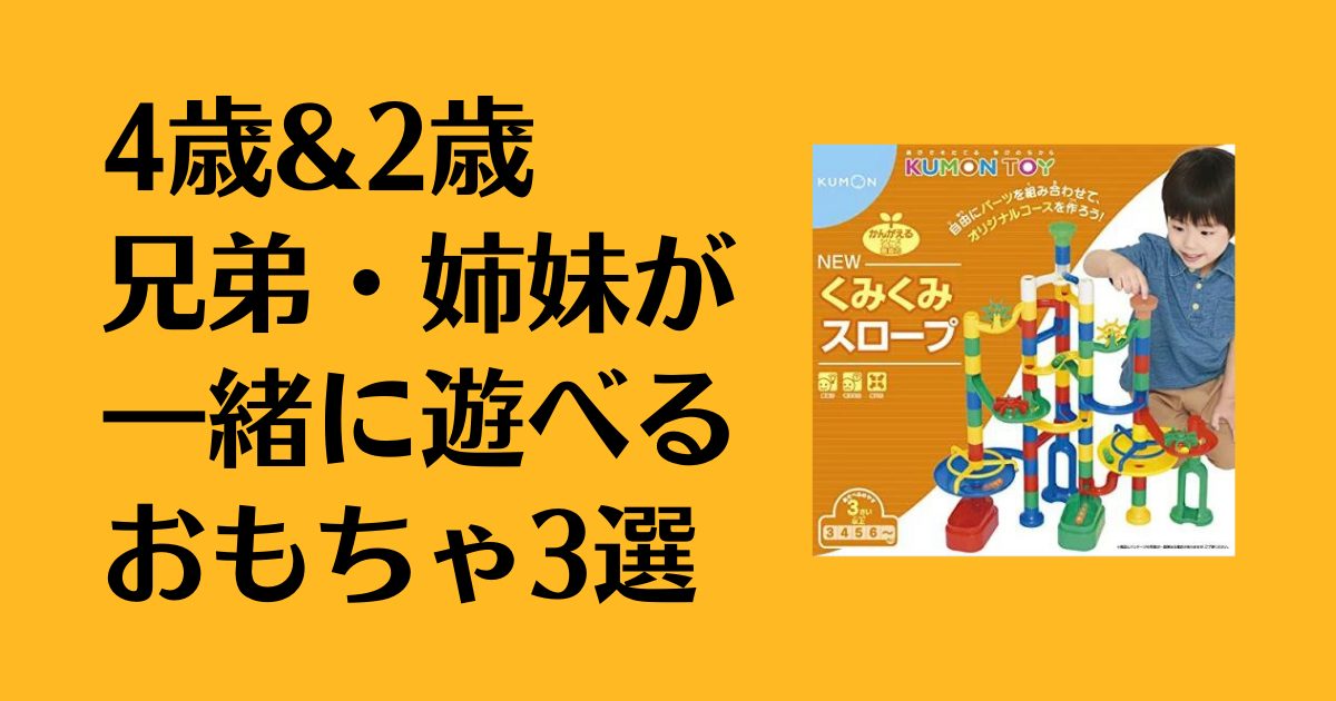 4歳&2歳兄弟・姉妹で一緒に遊べるおすすめのおもちゃ3選